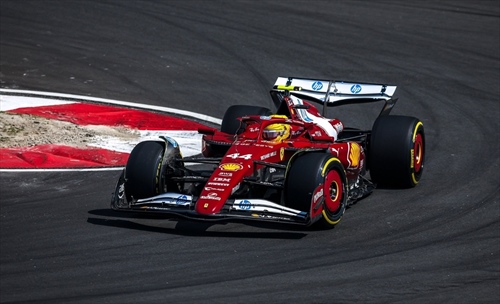 The first in red for Lewis Hamilton